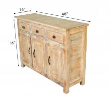 SOLID RECLAIMED TEAK 3 DOOR, 3 DRAWER  CABINET CONSOLE SIDEBOARD