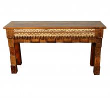 CARVED SOLID TEAK WOOD CONSOLE
