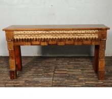 CARVED SOLID TEAK WOOD CONSOLE