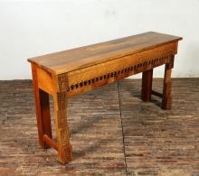 CARVED SOLID TEAK WOOD CONSOLE 