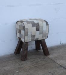 GENUINE LEATHER STOOL BENCH