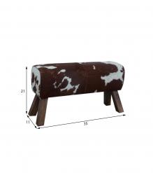 GENUINE LEATHER STOOL BENCH 
