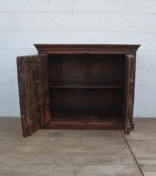 SOLID RECLAIMED TEAK 2 DOOR CABINET W/ IRON TRIM