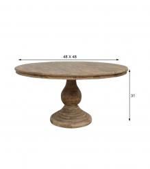 ROUND SOLID WOOD DINING TABLE