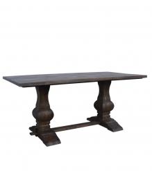 SOLID WOOD PEDESTAL DINING TABLE 