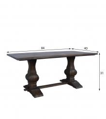 SOLID WOOD PEDESTAL DINING TABLE 