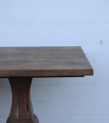 SOLID WOOD PEDESTAL DINING TABLE 