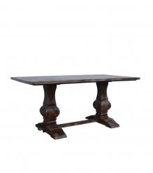 SOLID WOOD PEDESTAL DINING TABLE 