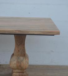 SOLID WOOD PEDESTAL DINING TABLE 