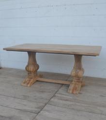 SOLID WOOD PEDESTAL DINING TABLE 