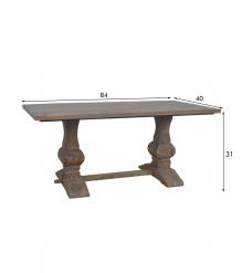 SOLID WOOD PEDESTAL DINING TABLE