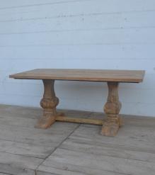 SOLID WOOD PEDESTAL DINING TABLE
