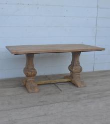 SOLID WOOD PEDESTAL DINING TABLE