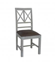 SOLID WOOD &  LEATHER CHAIR