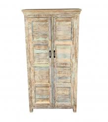 SOLID RECLAIMED TEAK WOOD  2 DOOR WARDROBE CABINET ARMOIRE
