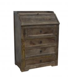 SOLID WOOD 4 DRAWER PULL DOWN FRONT WRITING DESK