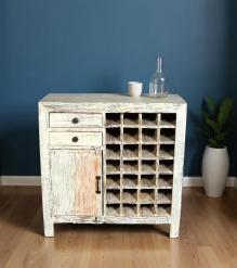 SOLID RECLAIMED TEAK WOOD WINE BAR