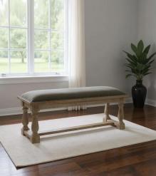 UPHOLSTERED SOLID WOOD BENCH