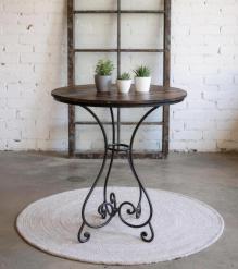 Solid Wood & Iron Round Table