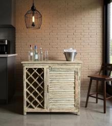 SOLID RECLAIMED TEAK WOOD WINE LIQUOR BAR