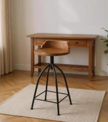 WOODEN IRON STOOL