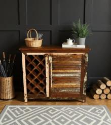 SOLID RECLAIMED TEAK WOOD WINE LIQUOR BAR