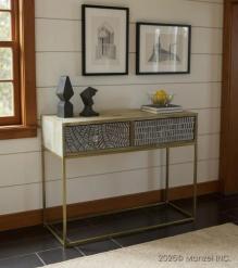 SOLID WOOD & IRON CONSOLE