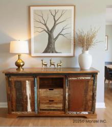 WOODEN SIDEBOARD
