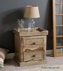 SOLID ROSEWOOD NIGHTSTAND W/ TRAY TOP END TABLE
