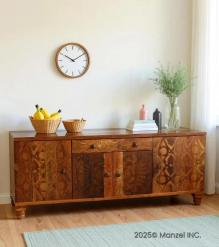 CARVED WOOD TV CABINET JALI