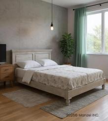 SOLID WOOD KING BED