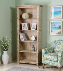 RECLAIMED TEAK 5 SHELF BOOKCASE DISPLAY CASE