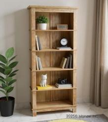 Solid Reclaimed Teak Wood Bookshelf Bookcase Shelving Unit