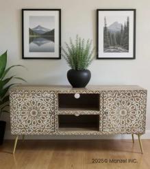WOOD & METAL MEDIA CONSOLE