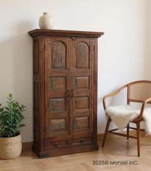 RECLAIMED TEAK WOOD TALL CABINET 