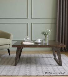 SOLID WOOD LIVE EDGE & IRON COFFEE TABLE