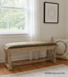 UPHOLSTERED WOOD BENCH