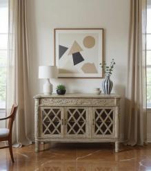 HAND CARVED SOLID WOOD SIDEBOARD