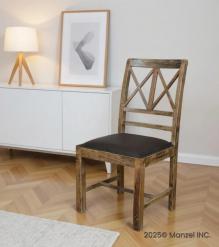 Wood  Leather Chair