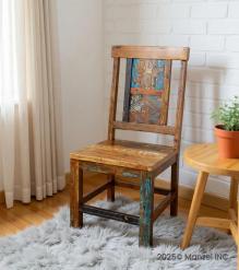 HAND CARVED SOLID RECLAIMED TEAK WOOD CHAIR