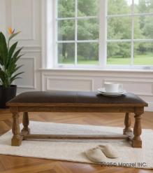 UPHOLSTERED SOLID WOOD BENCH
