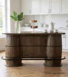 SOLID WOOD DOUBLE BARREL BAR