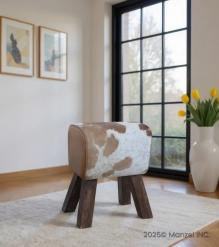 GENUINE LEATHER STOOL BENCH