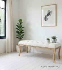 CLOTH TUFTED UPHOLSTERED BENCH