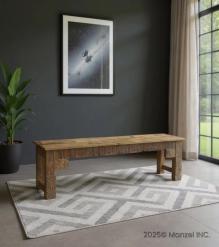 HAND CARVED SOLID WOOD BENCH