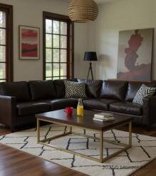 SOLID WOOD & IRON COFFEE TABLE