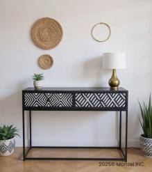 SOLID WOOD & IRON CONSOLE