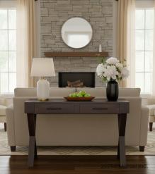 SOLID WOOD & IRON CONSOLE TABLE