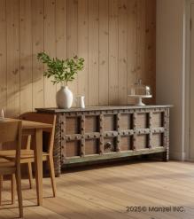 RECLAIMED & REPURPOSED WOOD CONSOLE / SOFA TABLE 