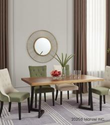 LIVE EDGE SOLID SUAR WOOD TABLE W/ METAL BASE